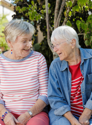 Two older ladies talking